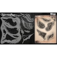 Airbrush Tattoo Pro Stencil Wings (Wings)